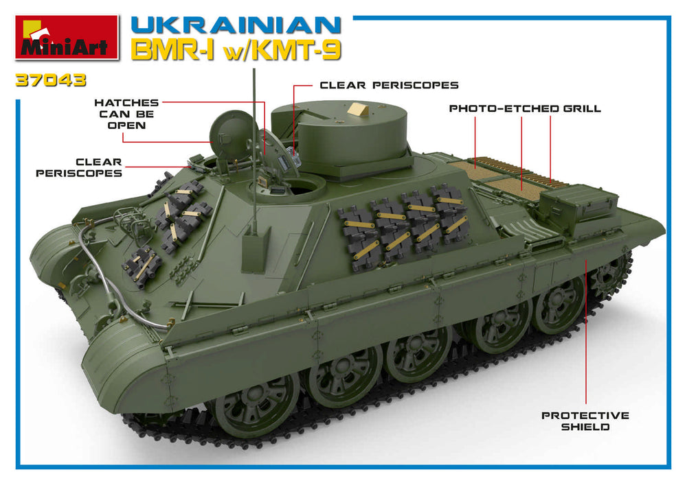 MiniArt MT37043 Ukrainian BMR-1 with KMT-9 Roller 1:35