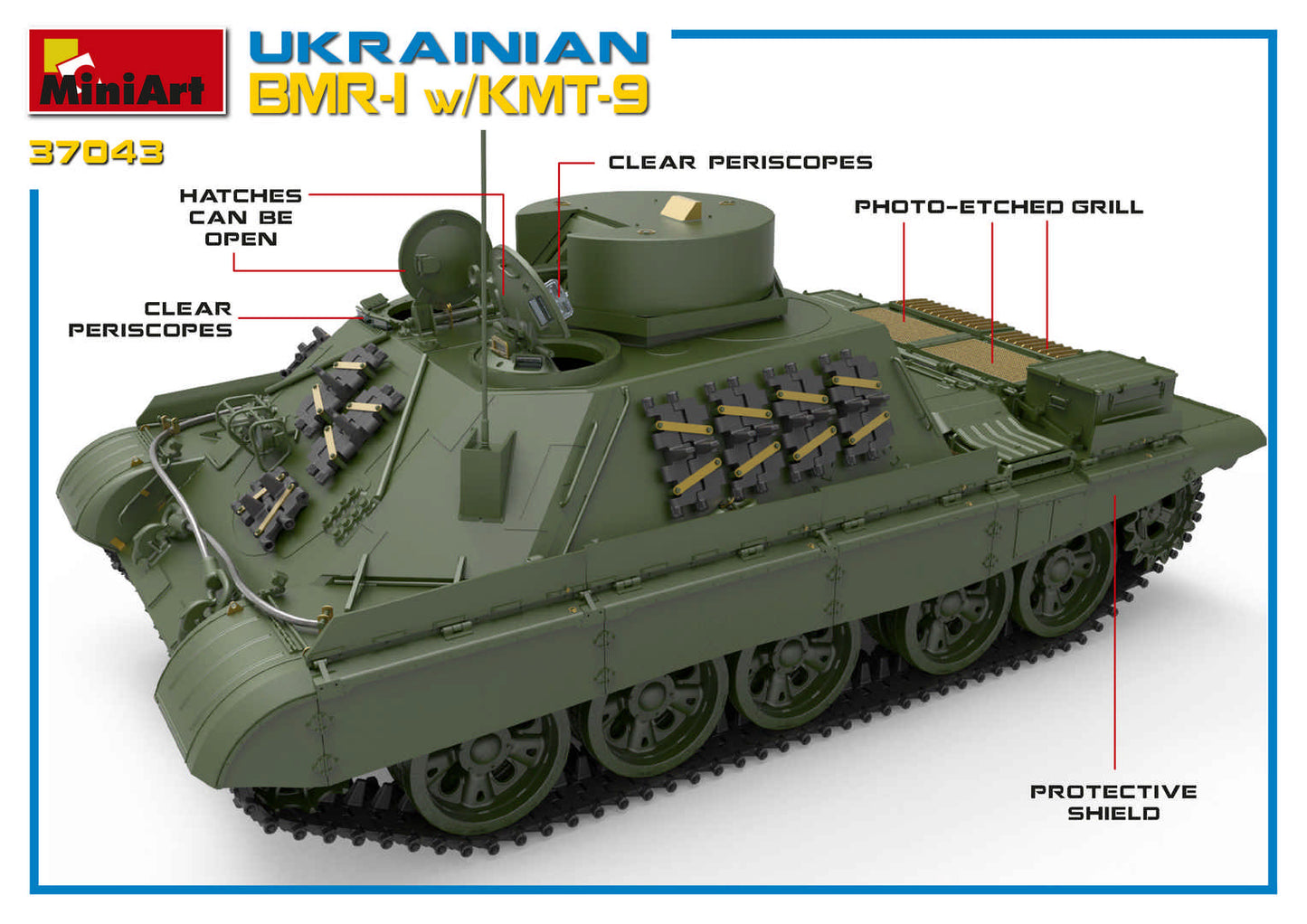 MiniArt MT37043 Ukrainian BMR-1 with KMT-9 Roller 1:35