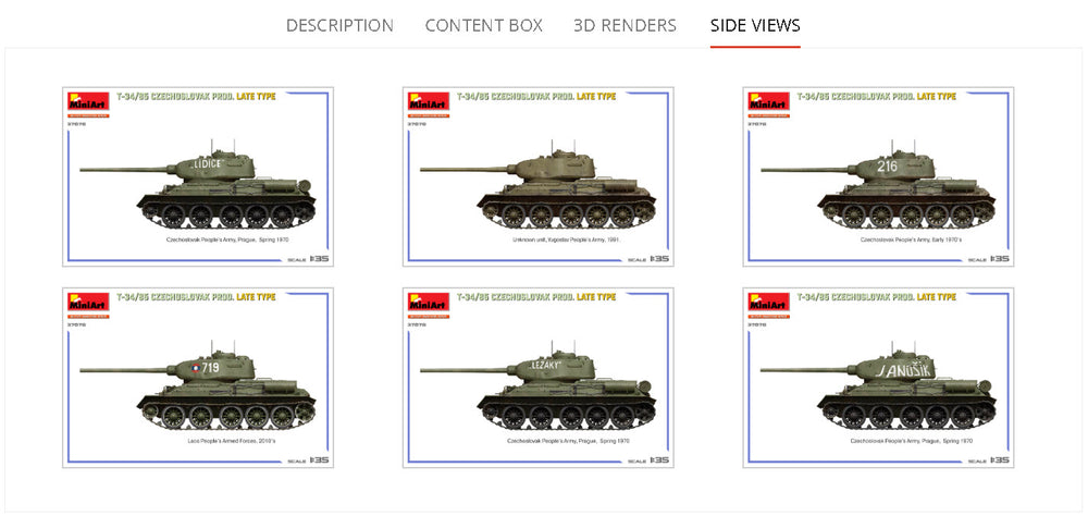 MiniArt MT37078 1:35 T-34-85 Czechoslovak Prod