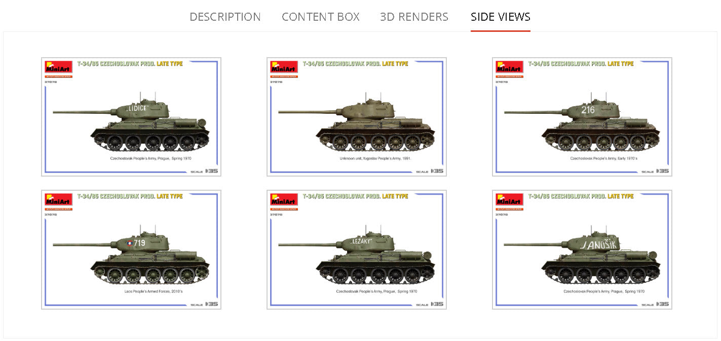 MiniArt MT37078 1:35 T-34-85 Czechoslovak Prod