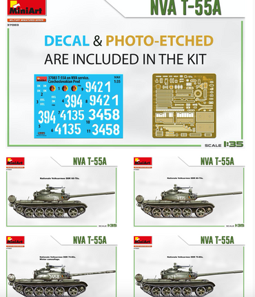 MiniArt MT37083 NVA T-55A Highly Detailed Model 1:35