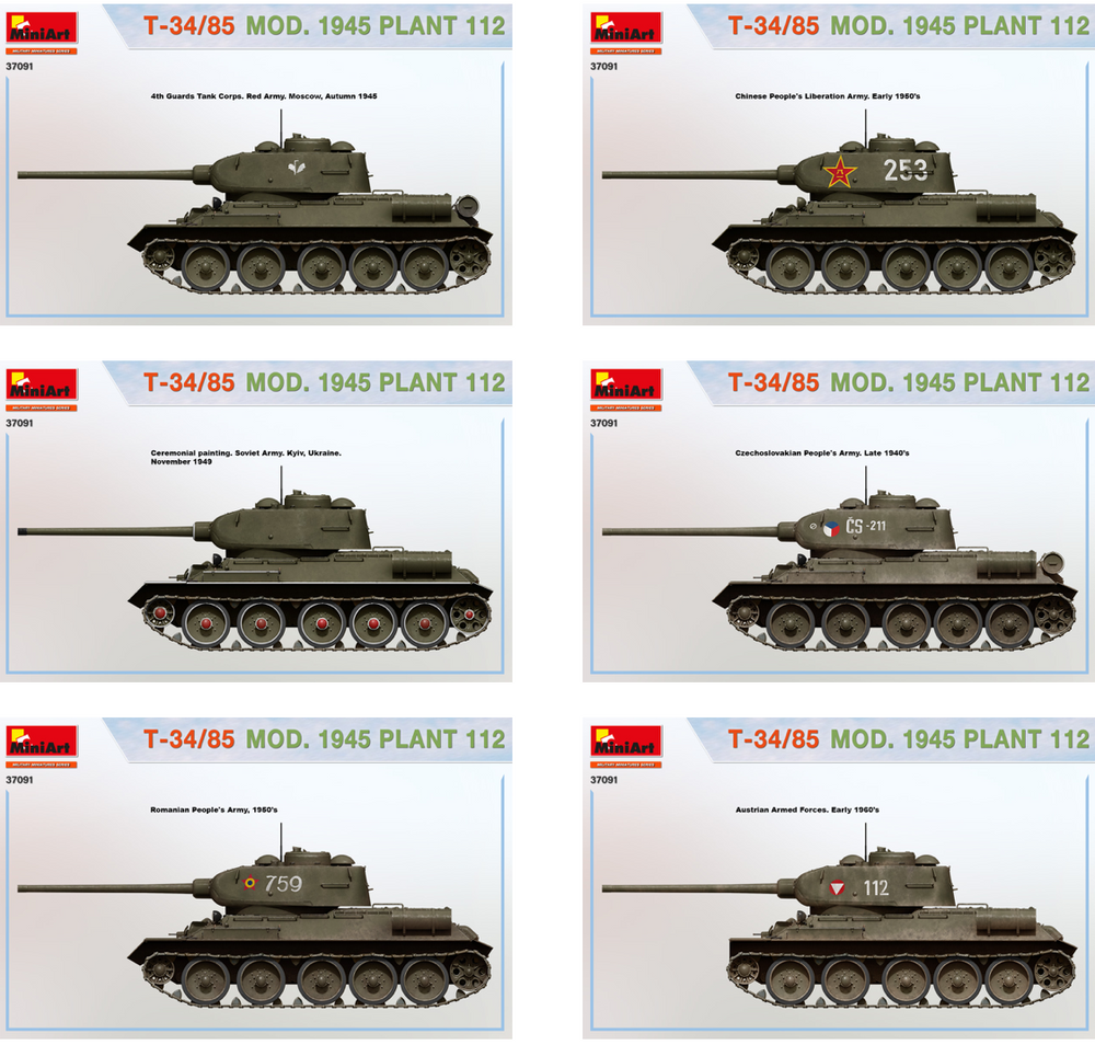 MiniArt MT37091 1:35 Chinese T-34/85 MOD