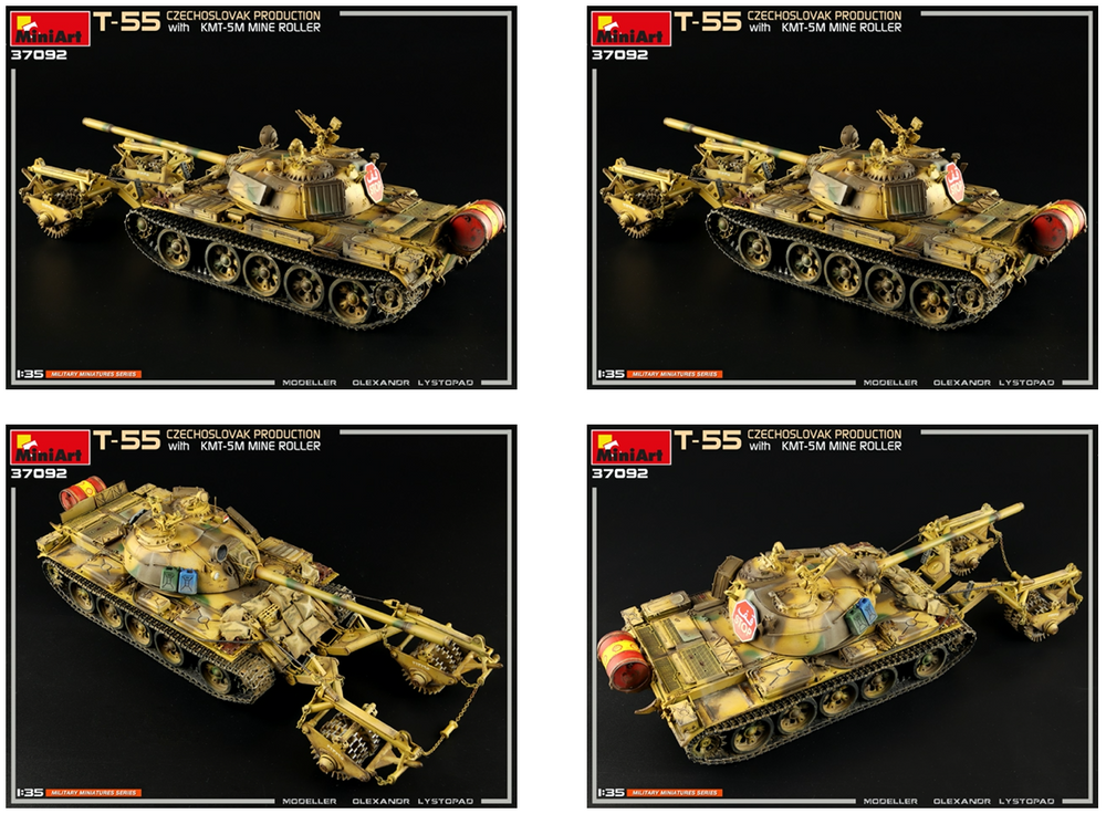 MiniArt MT37092 T-55 Czech Prod w/KMT-5M Mine Roller 1:35