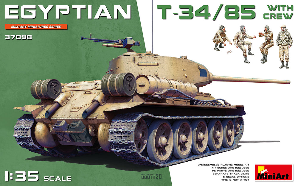 MiniArt MT37098 Egyptian T-34/85 with Crew 1:35
