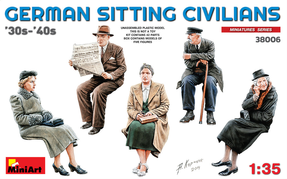 MiniArt MT38006 1:35 German Sitting Civilian tram/bus Passengers '30s-'40s