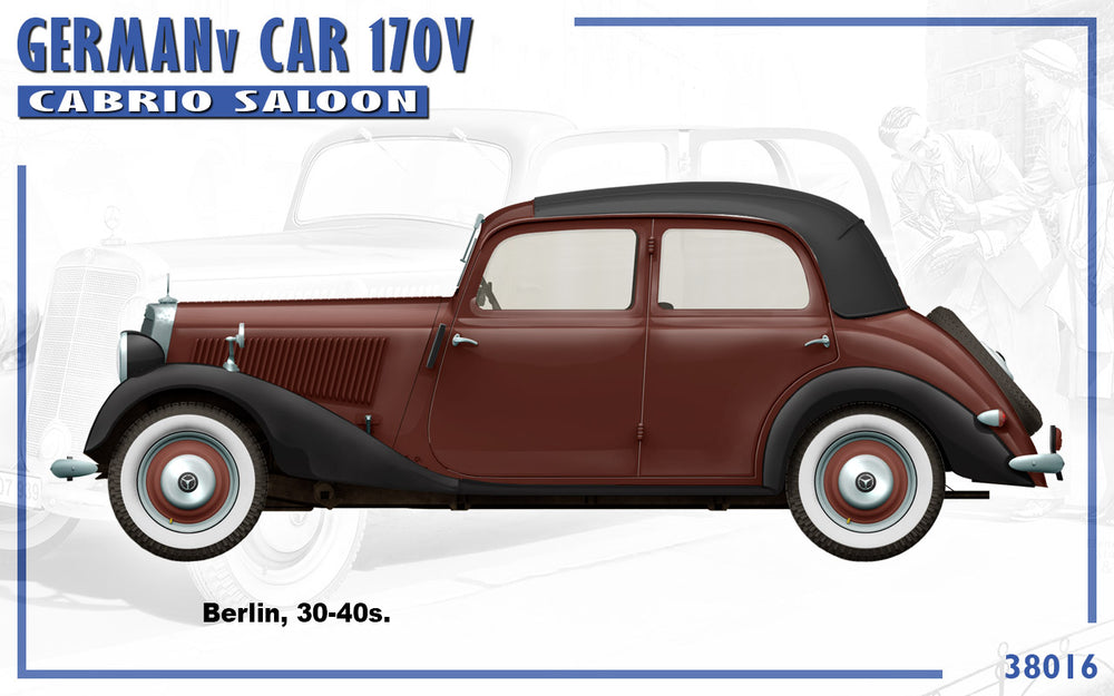 MiniArt MT38016 German Car 170V Cabrio Saloon w/2 Figs 1:35