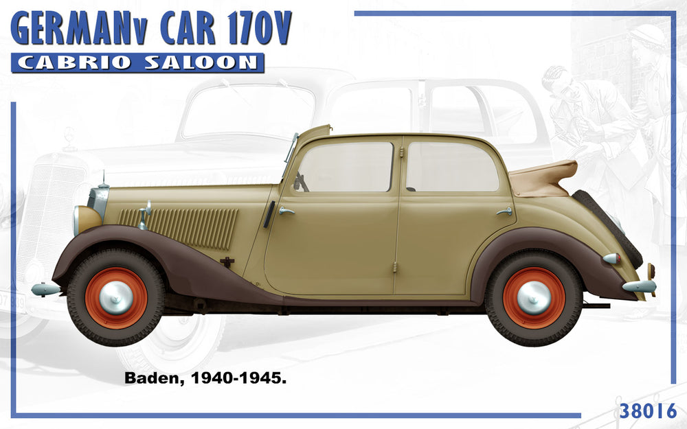 MiniArt MT38016 German Car 170V Cabrio Saloon w/2 Figs 1:35