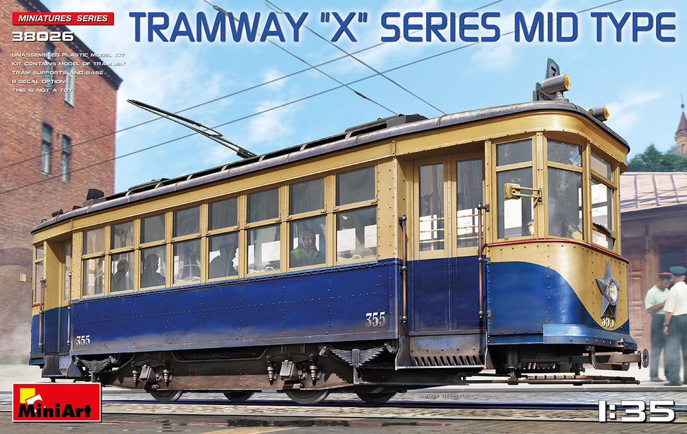 MiniArt MT38026 1:35 TRAMWAY "X" SERIES MID TYPE The 'X' series tram