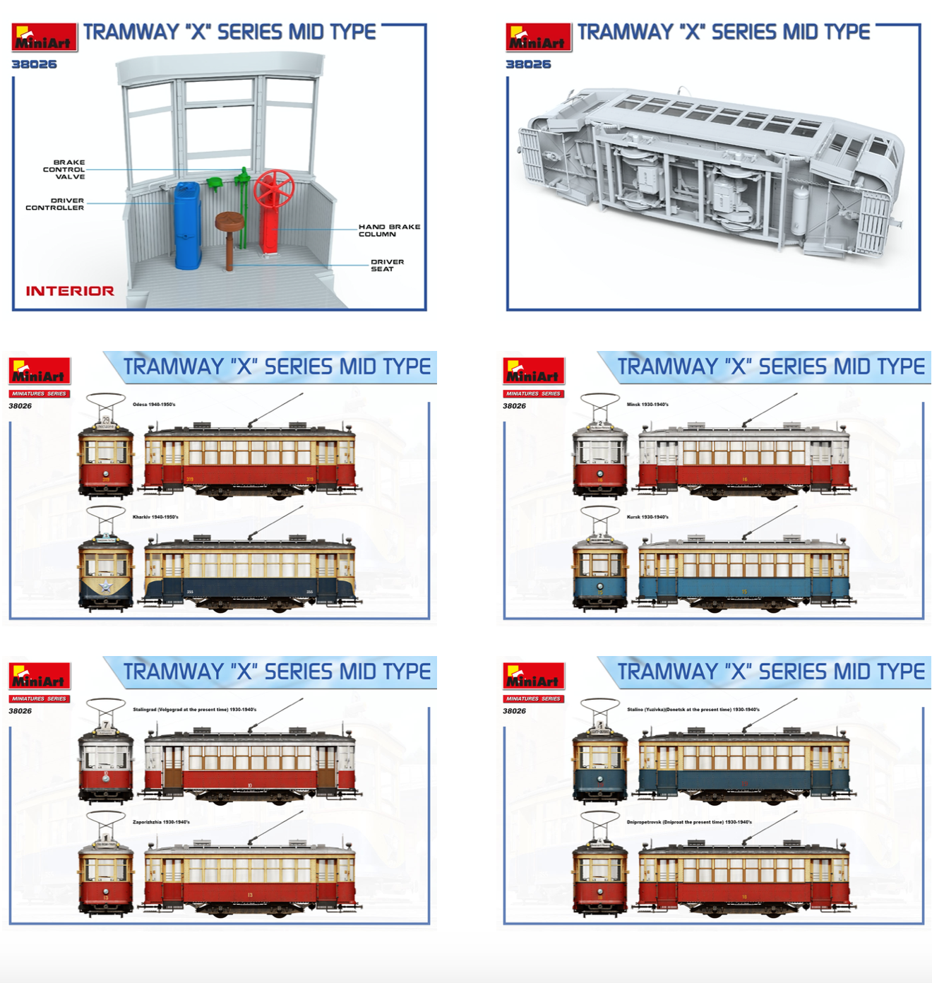 MiniArt MT38026 1:35 TRAMWAY "X" SERIES MID TYPE The 'X' series tram