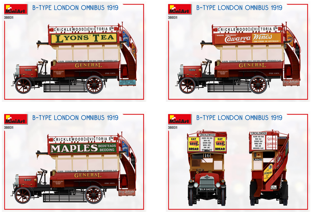 MiniArt MT38031 B-Type London Omnibus 1919 1:35