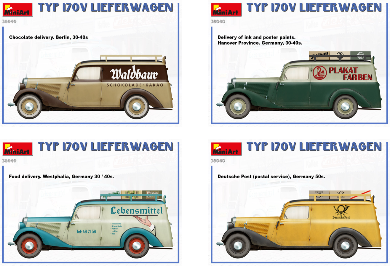 MiniArt MT38040 Typ 170V Lieferwagen Delivery Van 1:35