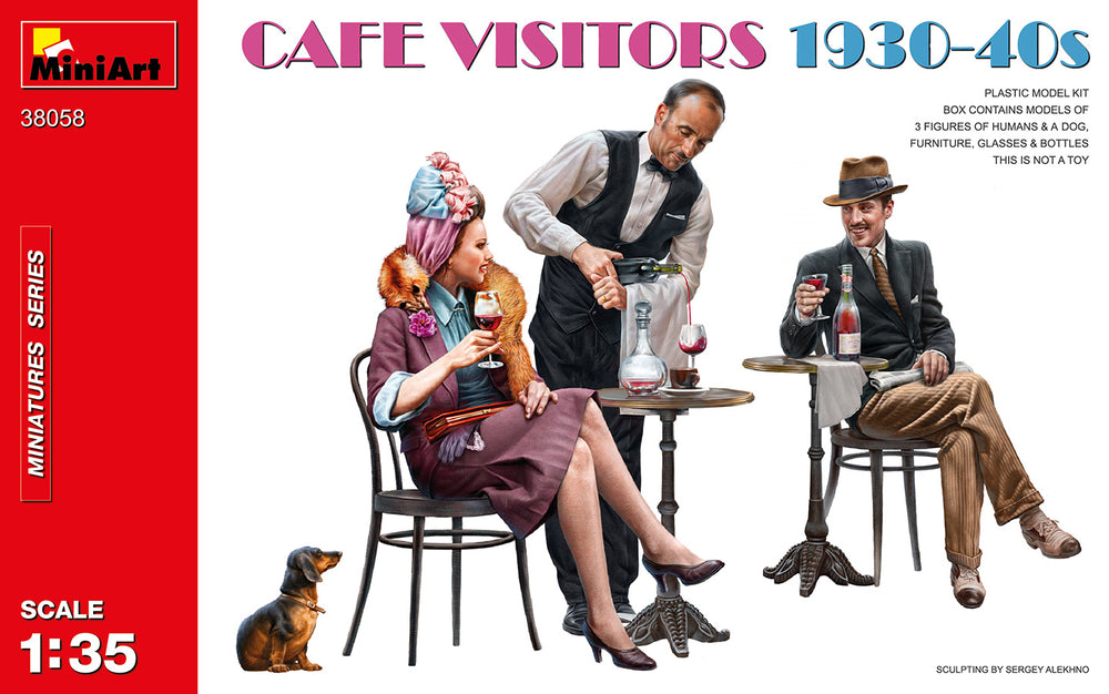 MiniArt MT38058 Cafe Visitors 1930-40s w/Furniture 1:35