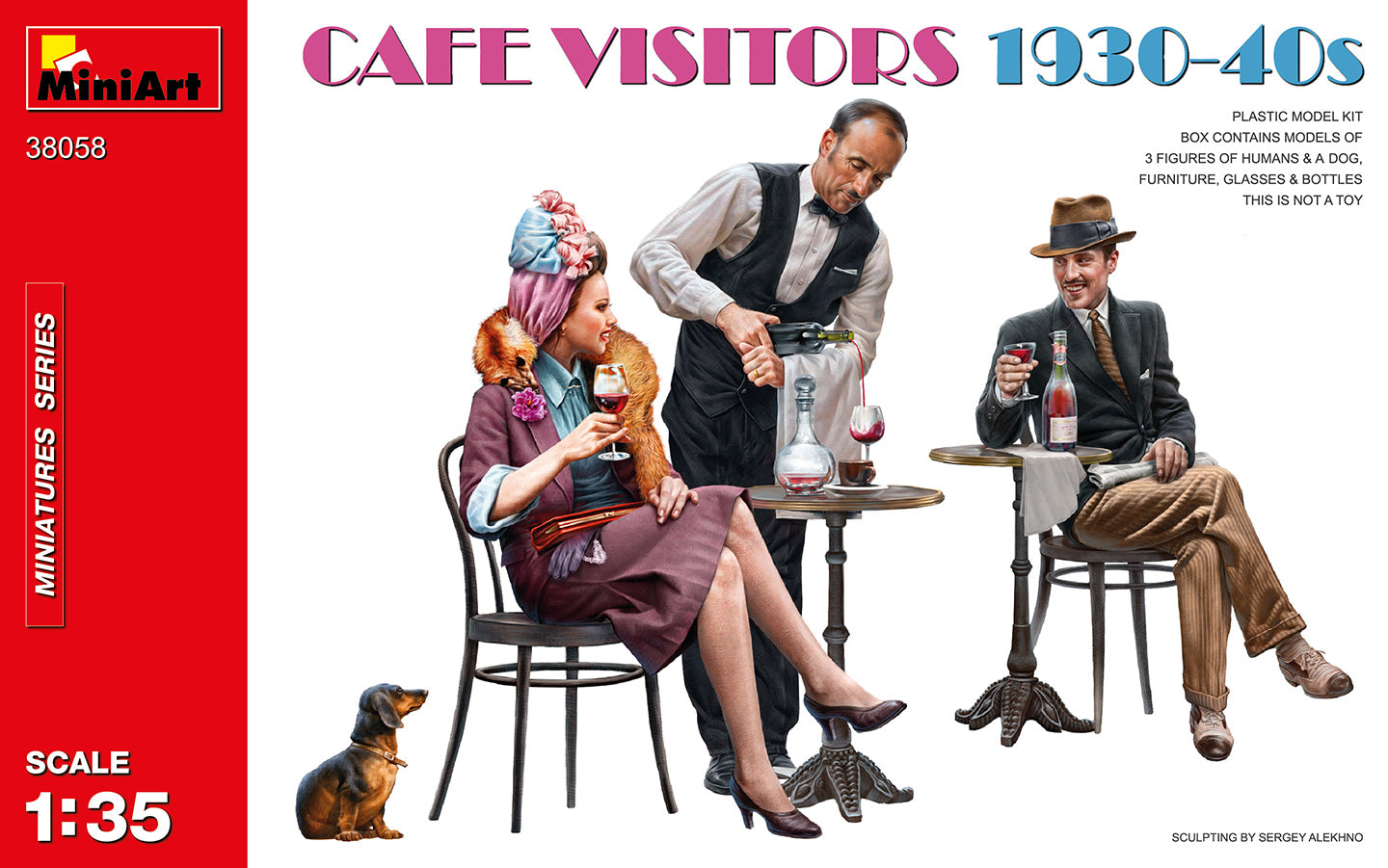 MiniArt MT38058 Cafe Visitors 1930-40s w/Furniture 1:35