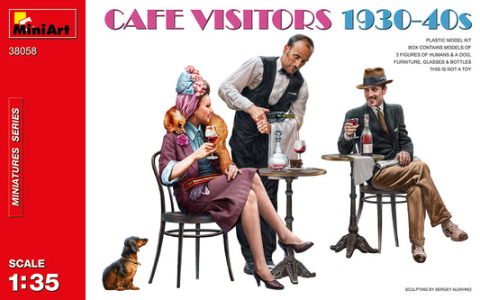 MiniArt MT38058 Cafe Visitors 1930-40s w/Furniture 1:35