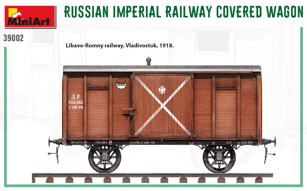 MiniArt MT39002 Russian Imperial Railway Covered Wagon 1:35