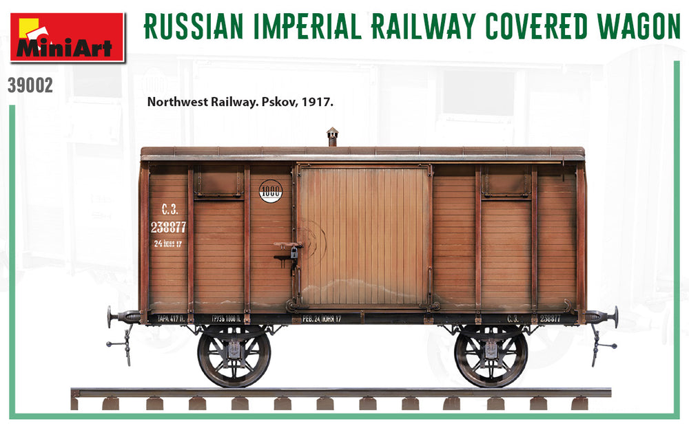 MiniArt MT39002 Russian Imperial Railway Covered Wagon 1:35