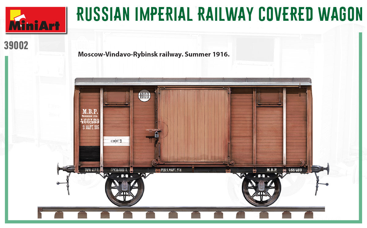 MiniArt MT39002 Russian Imperial Railway Covered Wagon 1:35