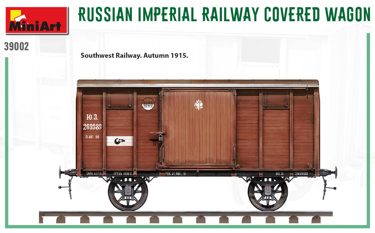 MiniArt MT39002 Russian Imperial Railway Covered Wagon 1:35