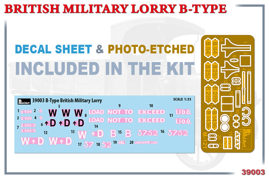MiniArt MT39003 British Military Lorry B-Type 1:35