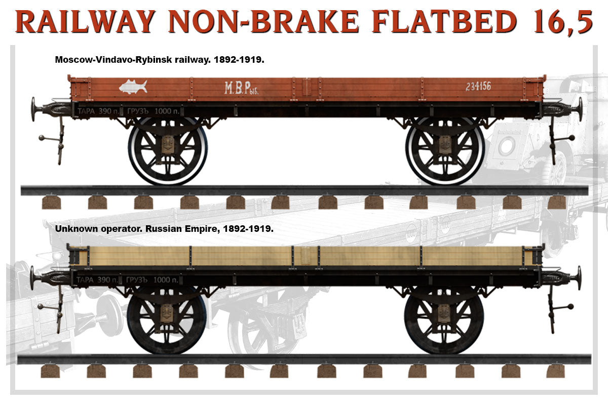 MiniArt MT39004 Railway Non-Brake Flatbed 16.5t 1:35