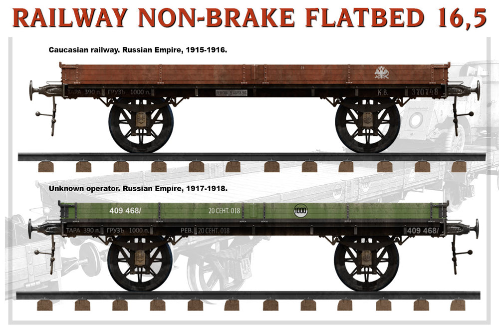 MiniArt MT39004 Railway Non-Brake Flatbed 16.5t 1:35