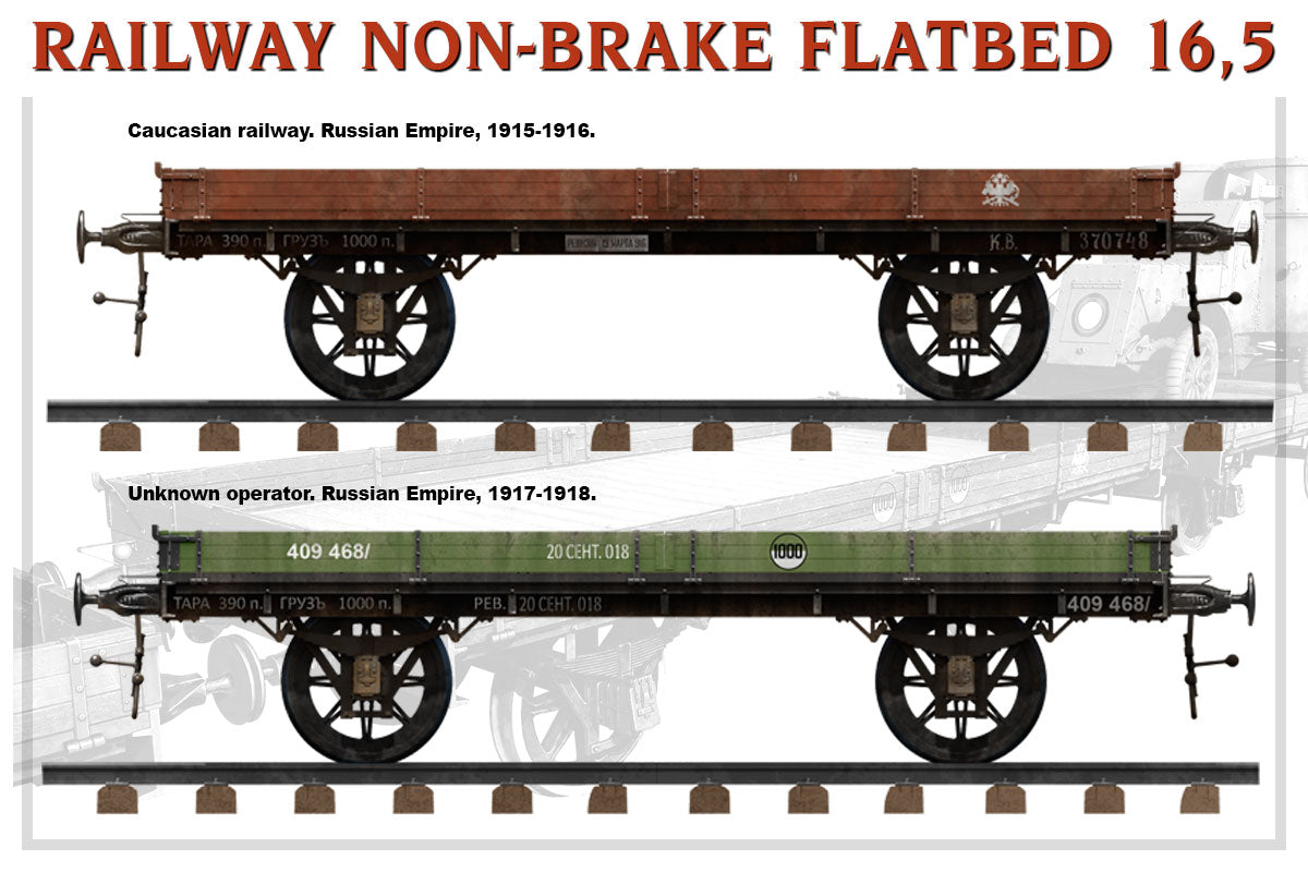MiniArt MT39004 Railway Non-Brake Flatbed 16.5t 1:35