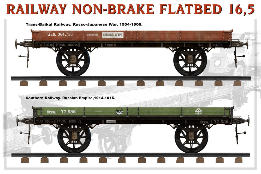 MiniArt MT39004 Railway Non-Brake Flatbed 16.5t 1:35