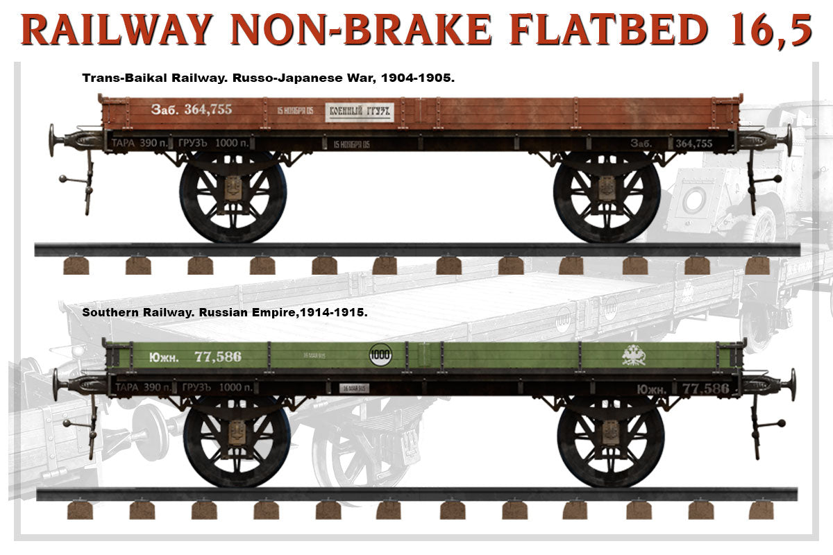 MiniArt MT39004 Railway Non-Brake Flatbed 16.5t 1:35