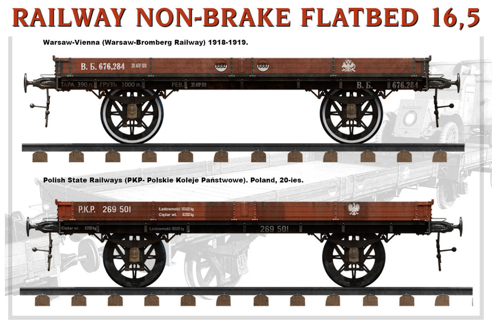 MiniArt MT39004 Railway Non-Brake Flatbed 16.5t 1:35