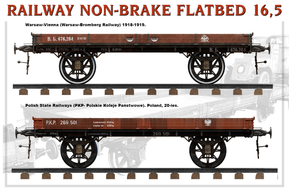 MiniArt MT39004 Railway Non-Brake Flatbed 16.5t 1:35