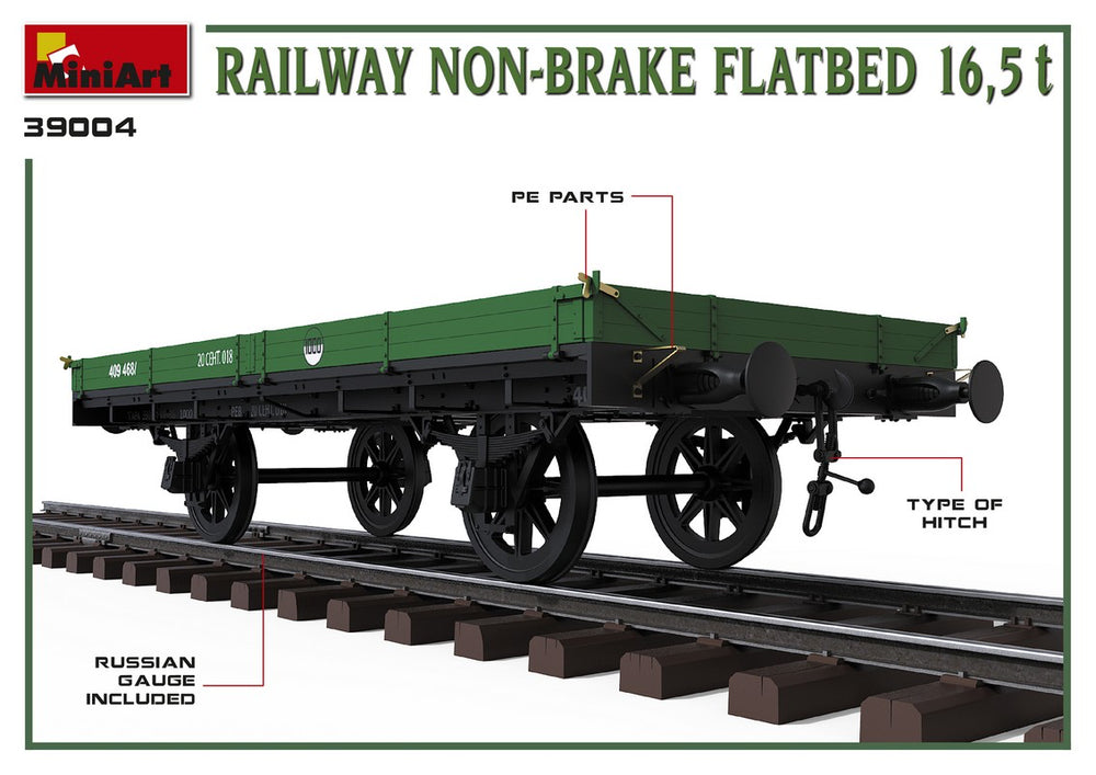 MiniArt MT39004 Railway Non-Brake Flatbed 16.5t 1:35