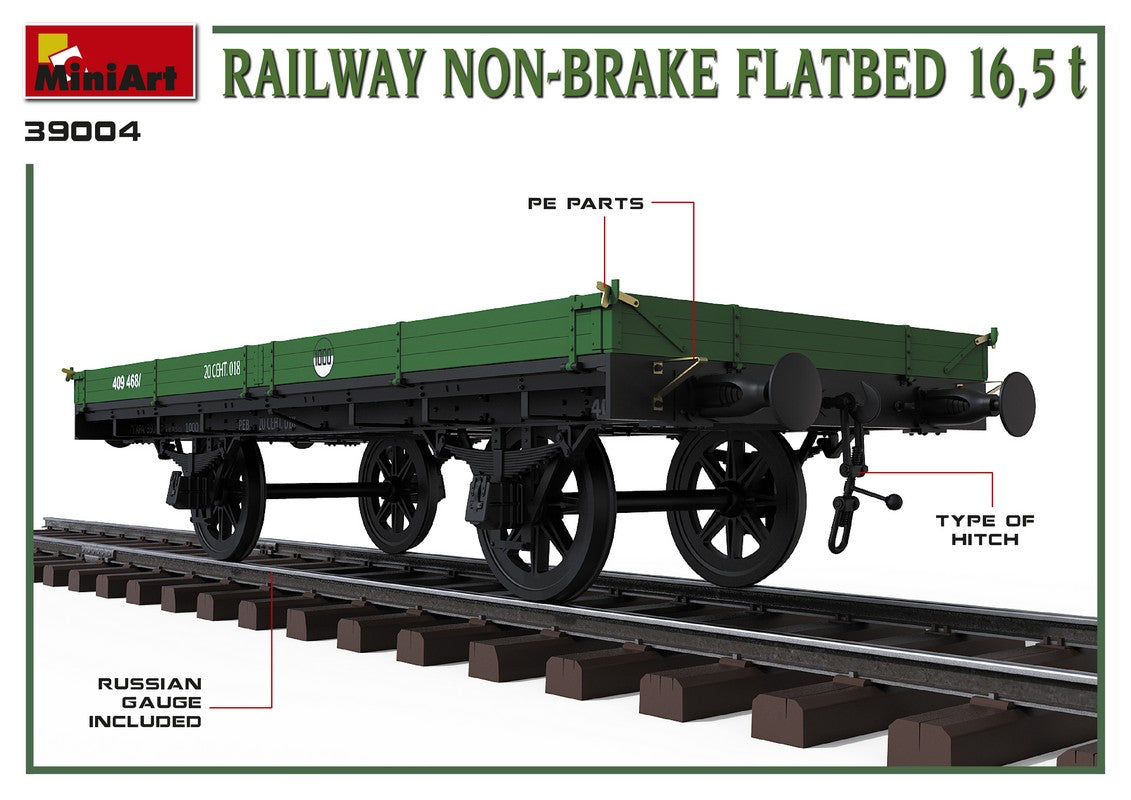 MiniArt MT39004 Railway Non-Brake Flatbed 16.5t 1:35