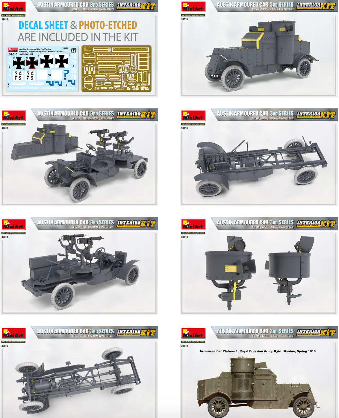MiniArt MT39010 Austin Armoured Car 3rd Series Axis/Fin 1:35