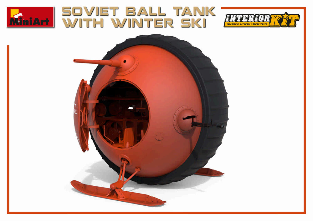 MiniArt MT40008 Soviet Ball Tank w/Winter Ski & Interior 1:35