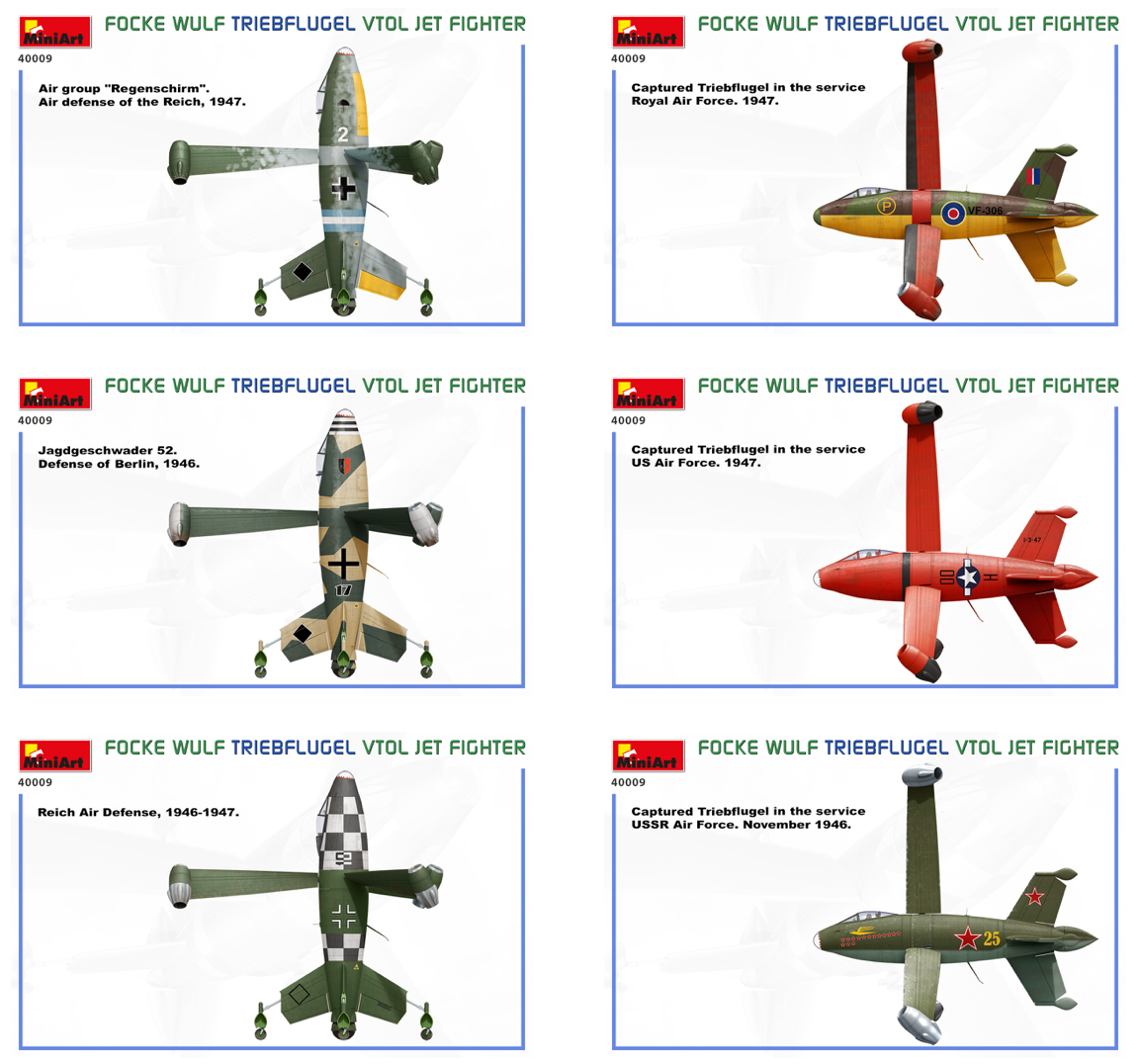 MiniArt MT40009 1:35 Foke-Wulf Triebflugel VTOL JET FIGHTER