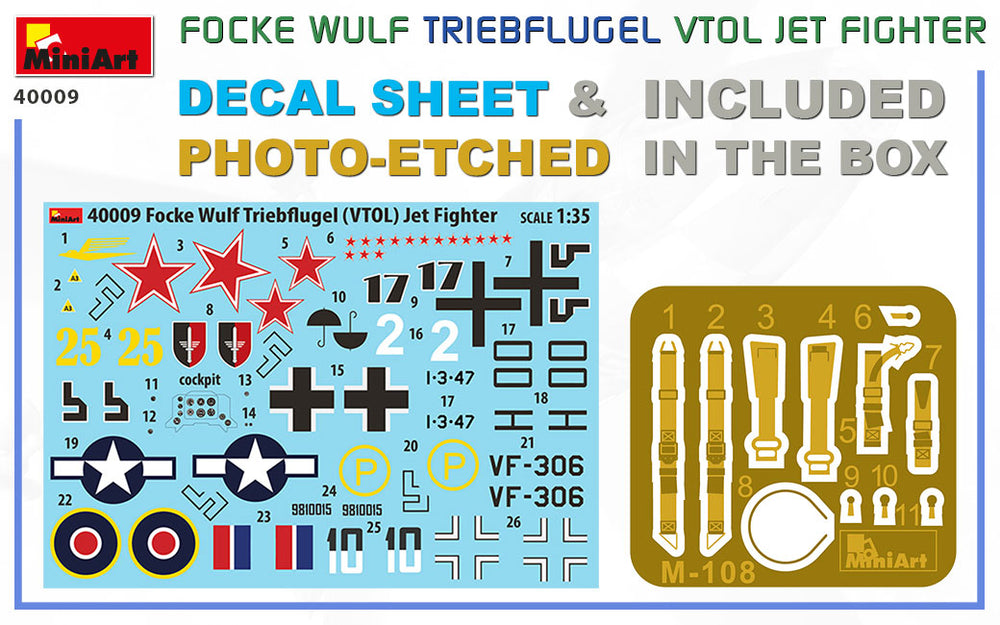MiniArt MT40009 1:35 Foke-Wulf Triebflugel VTOL JET FIGHTER