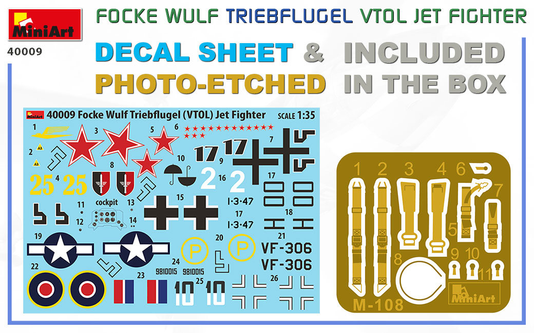 MiniArt MT40009 1:35 Foke-Wulf Triebflugel VTOL JET FIGHTER