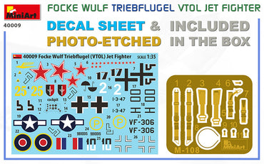 MiniArt MT40009 1:35 Foke-Wulf Triebflugel VTOL JET FIGHTER