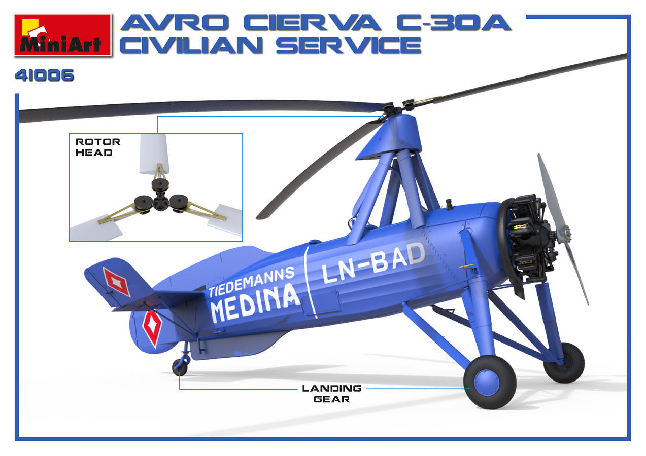 MiniArt MT41006 Avro Cierva C.30A Civilian Service 1:35