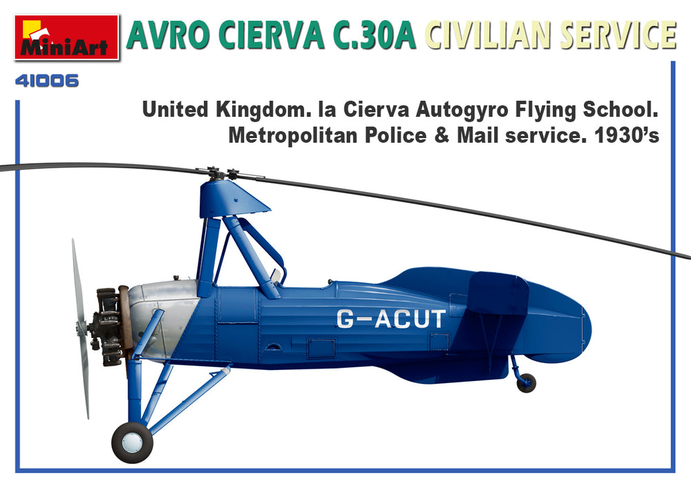 MiniArt MT41006 Avro Cierva C.30A Civilian Service 1:35