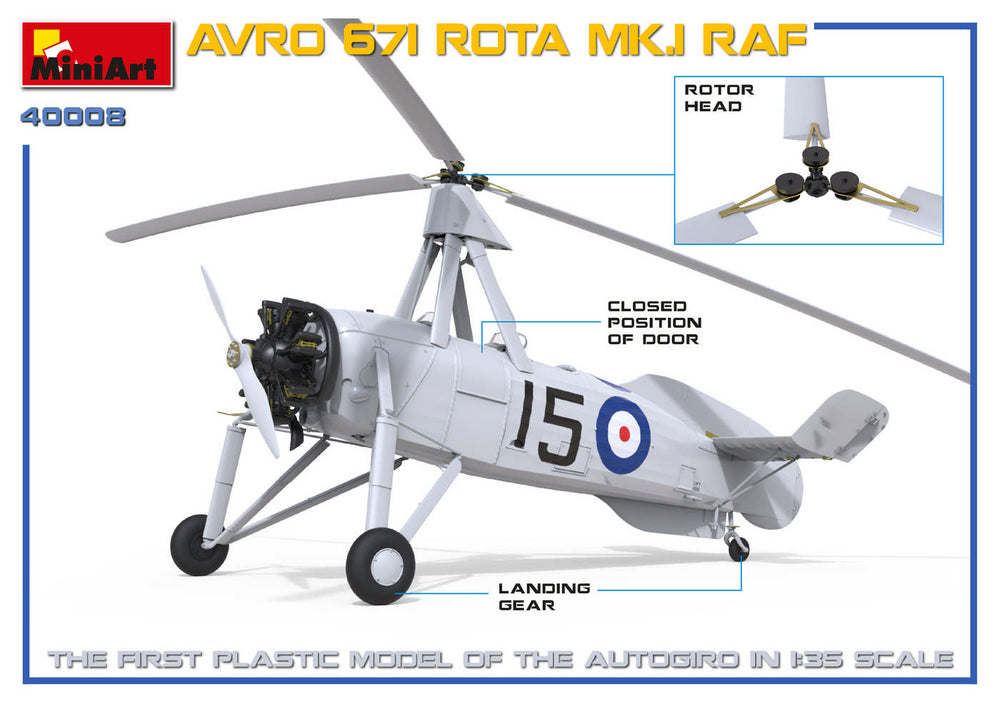 MiniArt MT41008 1:35 AVRO 671 ROTA MK.I RAF