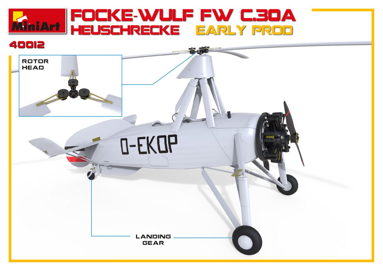 MiniArt MT41012 Focke-Wulf Fw C.30A Heuschrecke Early 1:35