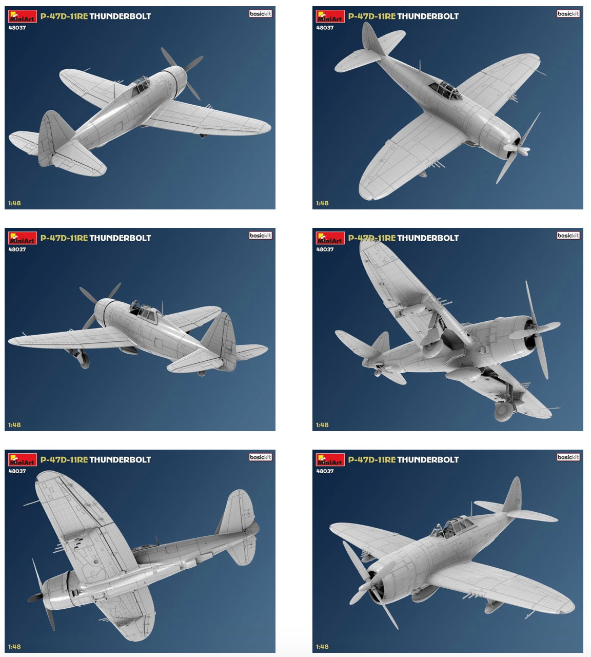 MiniArt MT48037 1:48 Republic P-47D-11RE THUNDERBOLT