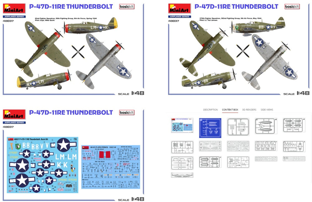 MiniArt MT48037 1:48 Republic P-47D-11RE THUNDERBOLT