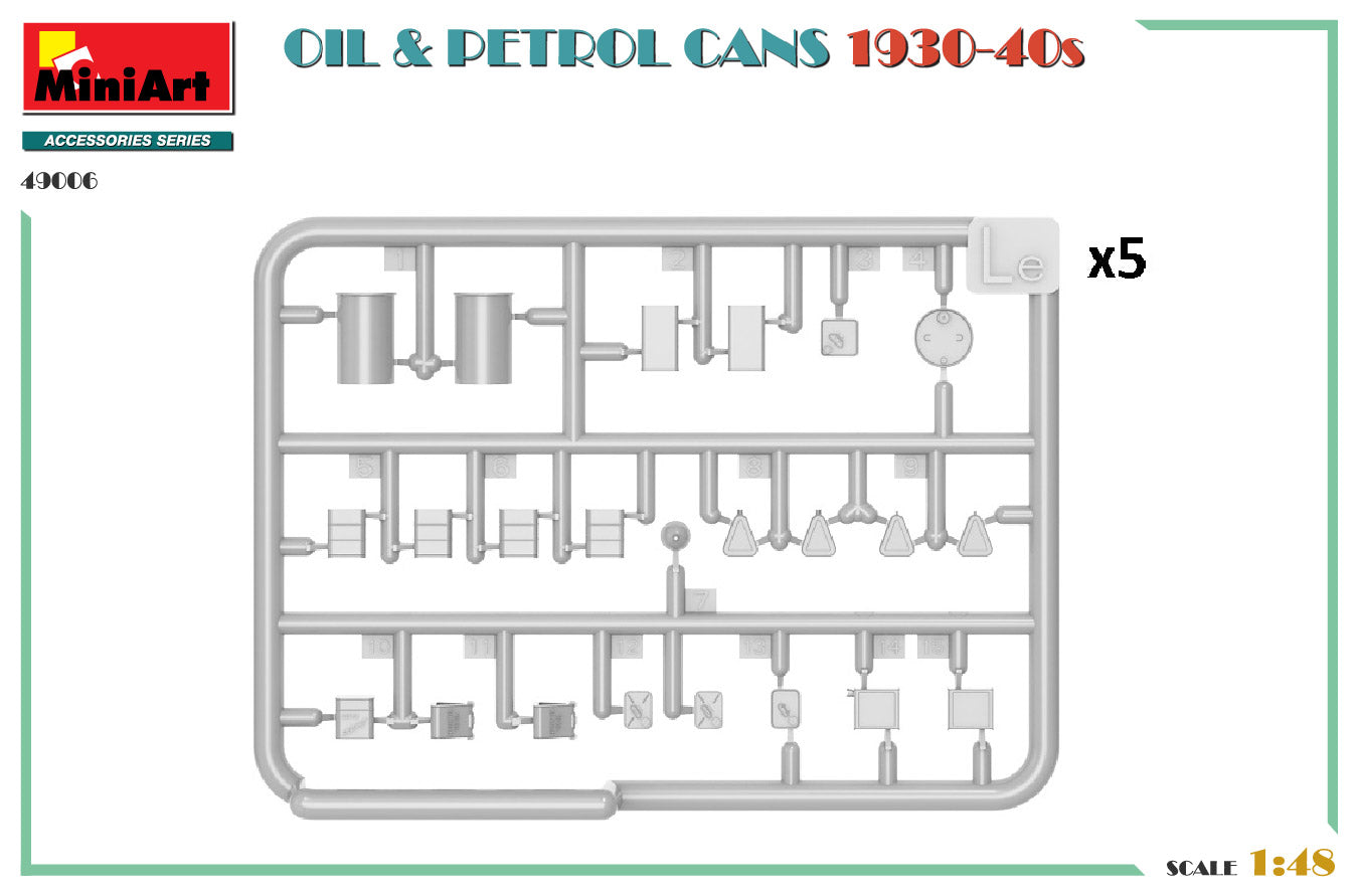 MiniArt MT49006 1:48 OIL & PETROL CANS 1930-40s