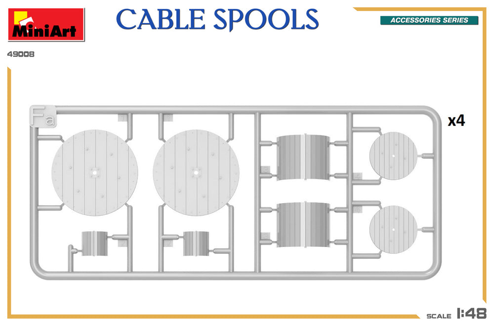 MiniArt MT49008 1:48 CABLE SPOOLS