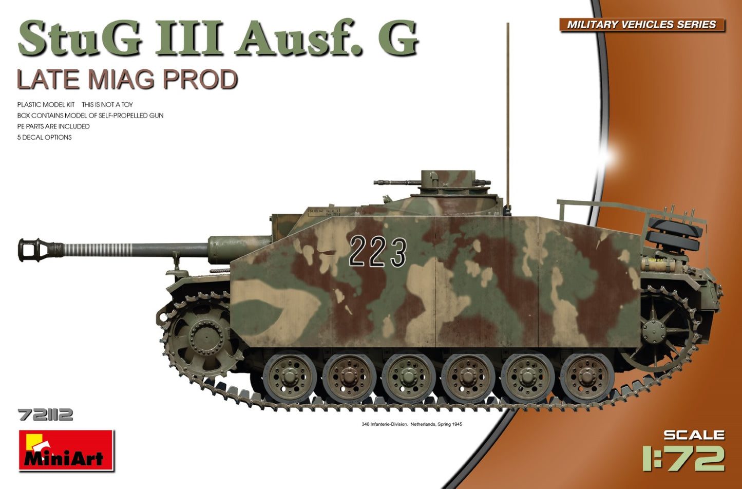MiniArt MT72112 1:72 Sturmgeschutz/StuG III Ausf.G Late Miag Prod