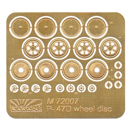 Marabu Design MUDM72007 1:72 Republic P-47D Thunderbolt wheel discs