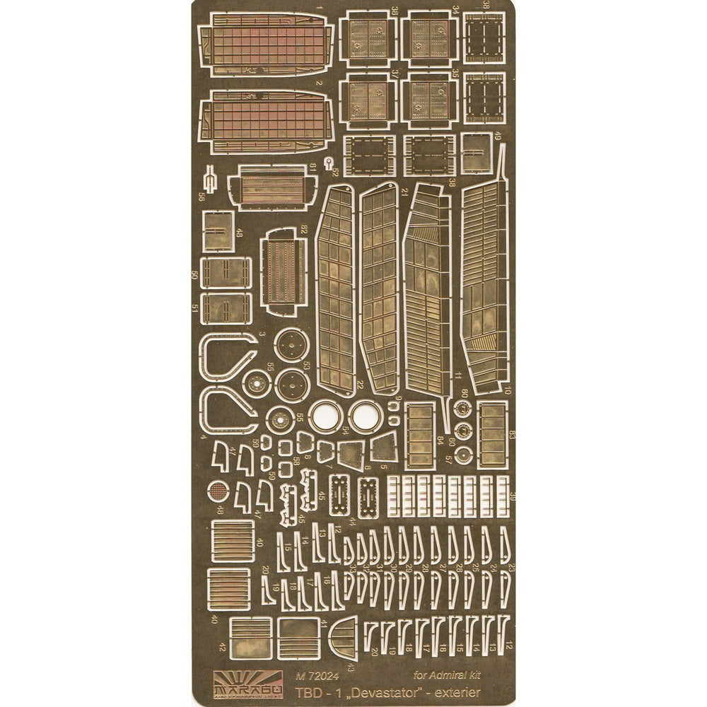 Marabu Design MUDM72024 1:72 Douglas TBD-1 'Devastator' Exterior--PE set