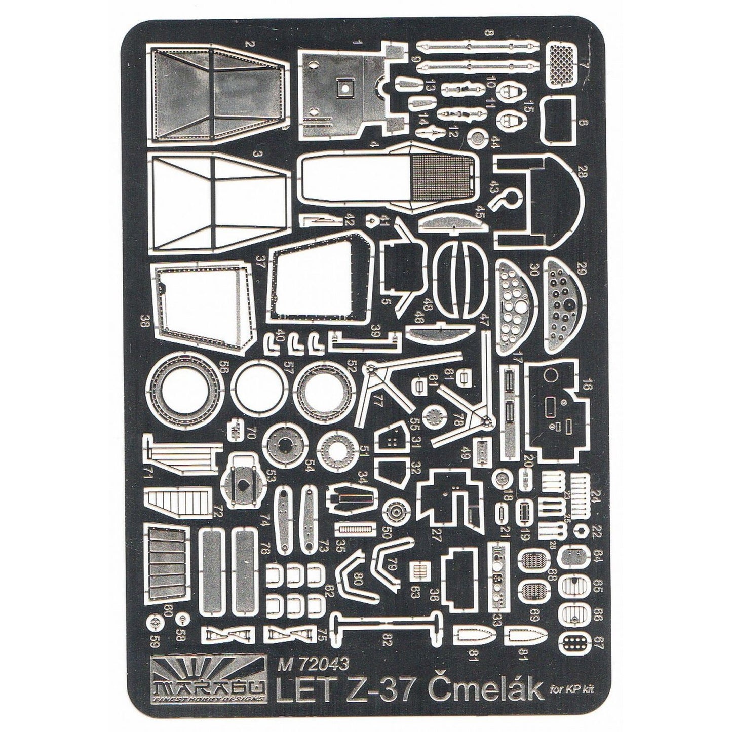 Marabu Design MUDM72043 1:72 LET Z-37 Cmelak